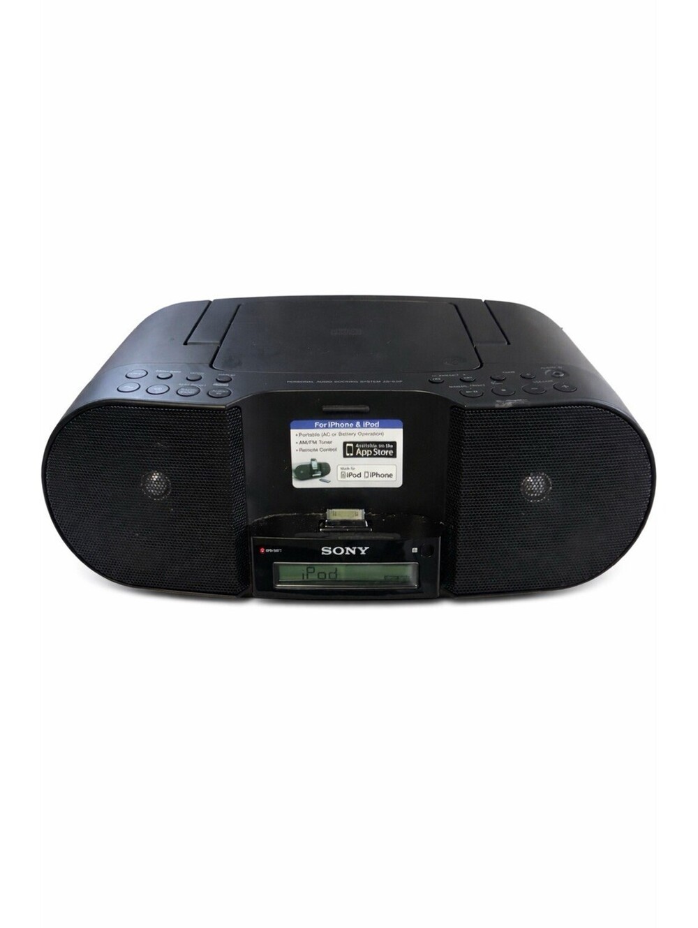 Sony ZS-S3IP Boombox, CD-RW Playback Radio iPod Dock ZS-S31P - Tested & Works!!